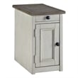 Ashley Furniture Bolanburg Solid Wood End Table with USP Port Gray/Antique White