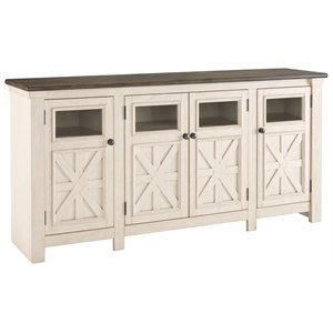 ashley furniture bolanburg engineered wood extra large tv stand in two-tone