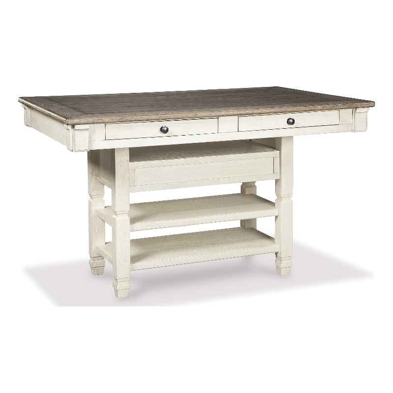 Ashley Bolanburg Engineered Wood Counter Height Dining Table in Two-Tone