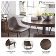 Ashley Furniture Centiar Faux Leather Upholstered Barstool in Brown