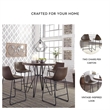 Ashley Furniture Centiar Faux Leather Upholstered Barstool in Brown