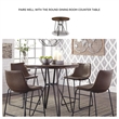 Ashley Furniture Centiar Faux Leather Upholstered Barstool in Brown