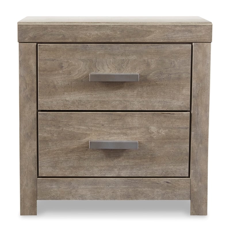 Signature Design by Ashley Culverbach Engineered Wood 2-Drawer Night Stand-Gray