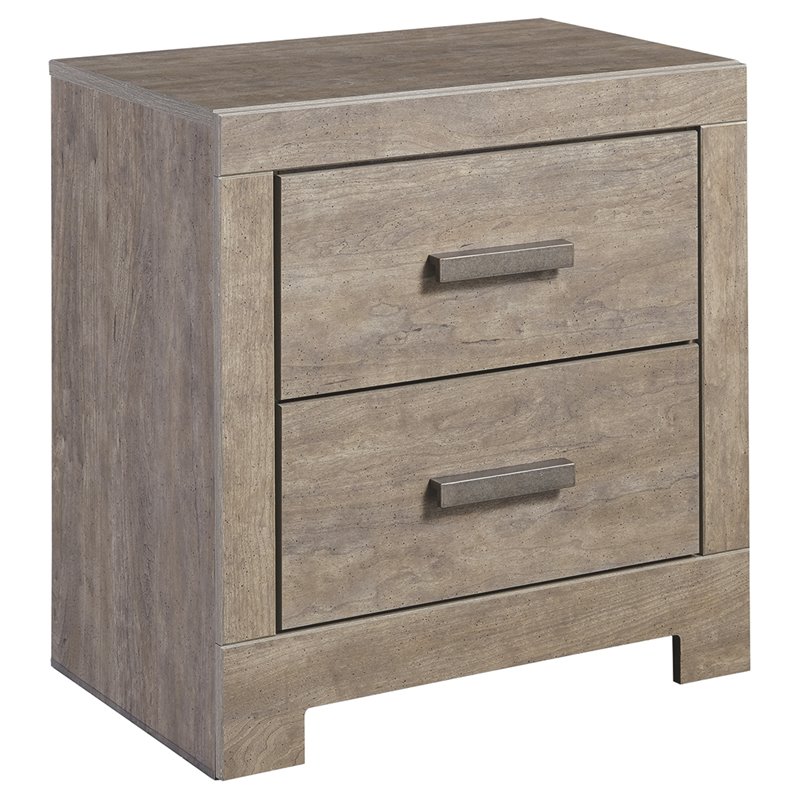 Signature Design by Ashley Culverbach Engineered Wood 2-Drawer Night Stand-Gray