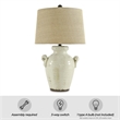 Signature Design by Ashley Emelda Ceramic Table Lamp in Cream