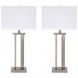 Ashley Furniture Aniela Metal Table Lamp in Silver (Set of 2)