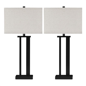 Signature Design by Ashley Aniela Metal Table Lamp in Bronze (Set of 2)