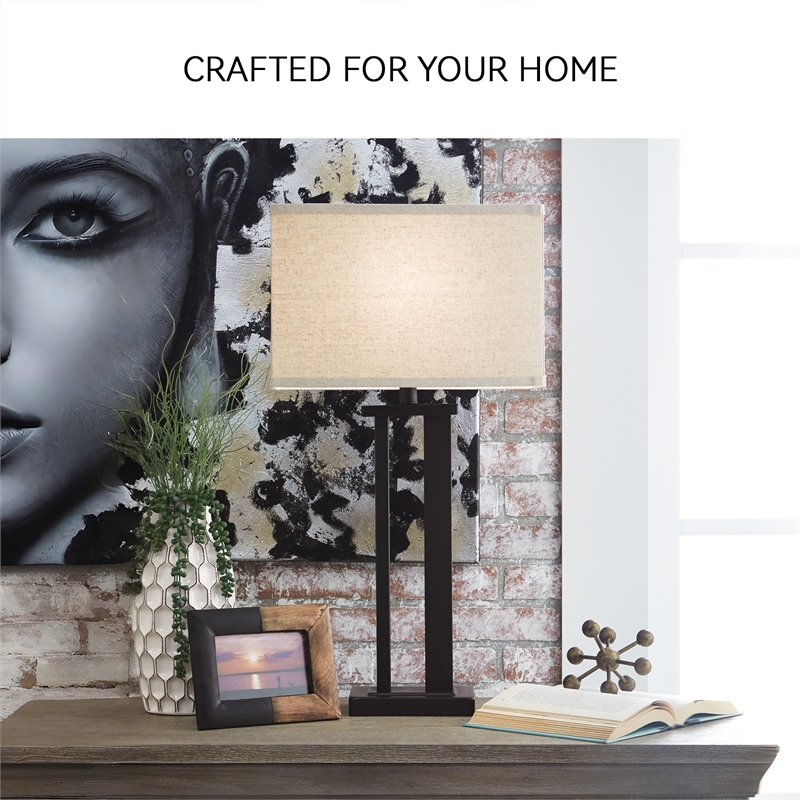 Signature Design by Ashley Aniela Metal Table Lamp in Bronze (Set of 2)