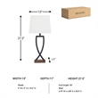 Signature Design by Ashley Makara Metal Table Lamp in Black and Brown (Set of 2)