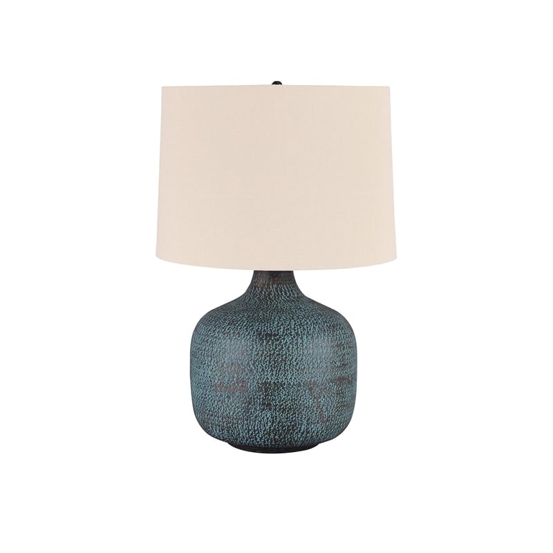 Signature Design by Ashley Malthace Metal Table Lamp in Patina