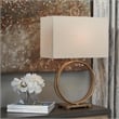 Signature Design by Ashley Mahala Metal Table Lamp in Antique Gold