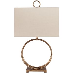 ashley furniture mahala metal table lamp in antique gold