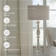 Ashley Furniture Bernadate Cast Resin Floor Lamp w/Fabric Shade in White Wash