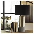 Signature Design by Ashley Jacek Metal Table Lamp in Gray and Brass (Set of 2)