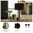 Signature Design by Ashley Jacek Metal Table Lamp in Gray and Brass (Set of 2)