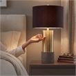 Signature Design by Ashley Jacek Metal Table Lamp in Gray and Brass (Set of 2)