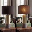 Signature Design by Ashley Jacek Metal Table Lamp in Gray and Brass (Set of 2)