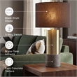 Signature Design by Ashley Jacek Metal Table Lamp in Gray and Brass (Set of 2)