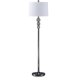 ashley furniture joaquin crystal floor lamp in clear and chrome