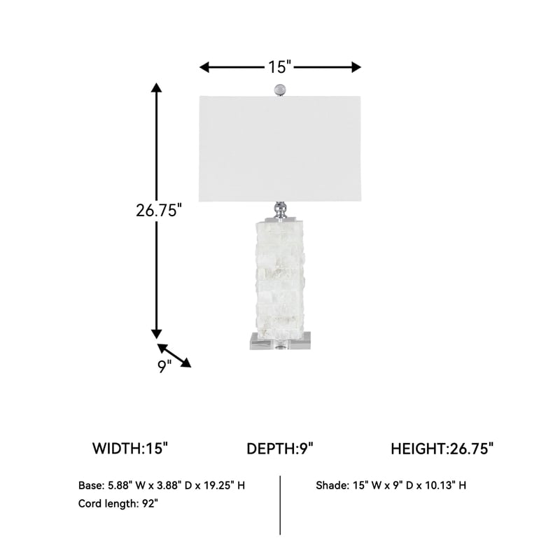 Signature Design by Ashley Malise Alabaster Table Lamp in White