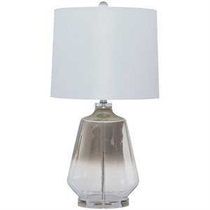 ashley furniture jaslyn glass table lamp in silver
