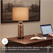 Signature Design by Ashley Laurentia Glass Table Lamp in Champagne