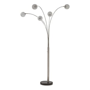 Signature Design by Ashley Winter Metal Arc Lamp in Silver