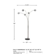 Signature Design by Ashley Winter Metal Arc Lamp in Silver