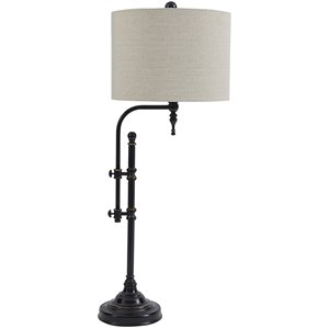 ashley furniture anemoon metal table lamp in black