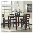 Ashley Furniture Coviar 5 Piece Counter Height Dining Set in Brown