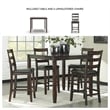 Ashley Furniture Coviar 5 Piece Counter Height Dining Set in Brown