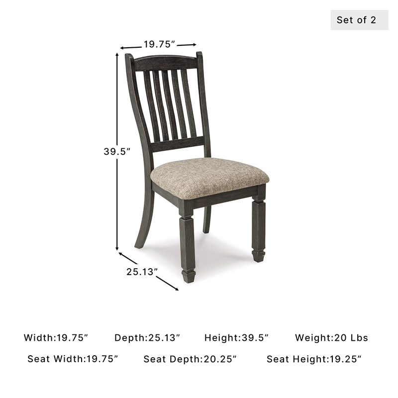 Signature Design by Ashley Tyler Creek Dining Side Chair in Gray and Brown