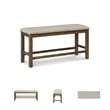 Signature Design by Ashley Moriville Upholstered Counter Dining Bench in Beige