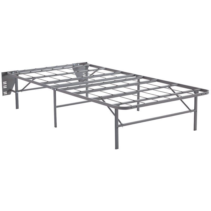 Boxspring Twin Bed Frame In Gray, Ashley Furniture Twin Bed Frames