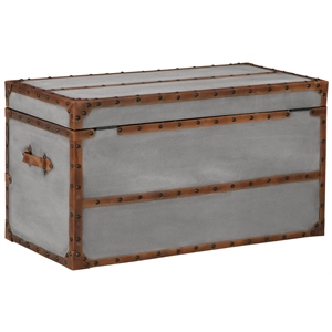 ashley furniture amsel storage trunk coffee table in gray