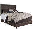 Ashley Furniture Dolante Faux Leather Queen Panel Bed in Brown