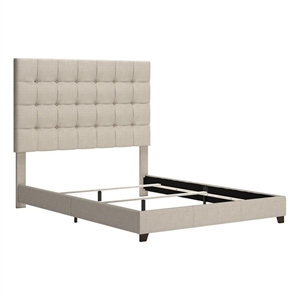 Signature Design by Ashley Dolante Tufted Queen Panel Bed in Beige
