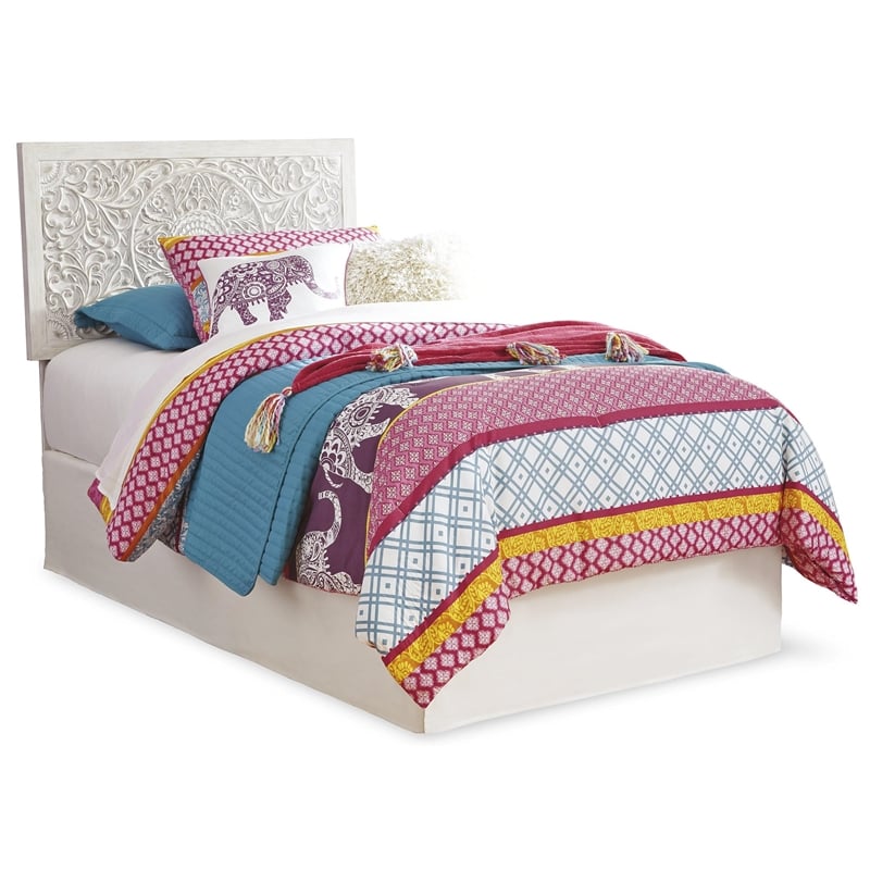 Signature Design by Ashley Paxberry Twin Panel Headboard in Whitewash