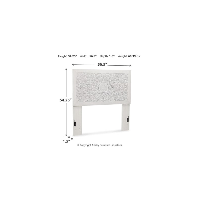 Signature Design by Ashley Paxberry Full Panel Headboard in Whitewash