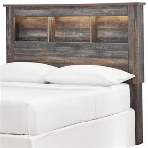 ashley drystan bookcase headboard with dimming led light