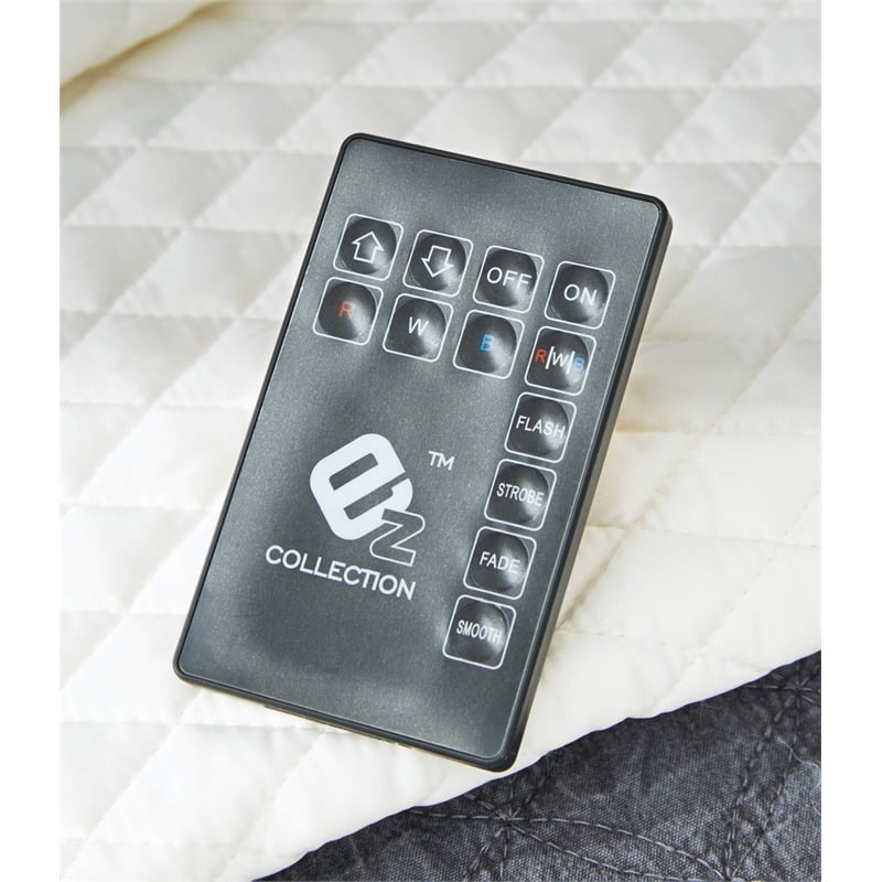 Signature Design by Ashley Lodanna Tufted Full LED Panel Headboard in Gray