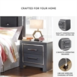 Signature Design by Ashley Lodanna 2 Drawer Nightstand with USB in Gray