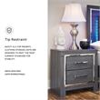 Signature Design by Ashley Lodanna 2 Drawer Nightstand with USB in Gray