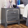 Signature Design by Ashley Lodanna 2 Drawer Nightstand with USB in Gray