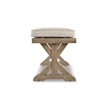 Ashley Furniture Beachcroft Outdoor Bench with Nuvella Fabric Cushion in Beige