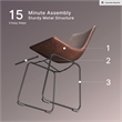 Ashley Furniture Centiar Faux Leather Dining Side Chair in Brown and Black