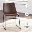 Ashley Furniture Centiar Faux Leather Dining Side Chair in Brown and Black