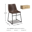 Ashley Furniture Centiar Faux Leather Dining Side Chair in Brown and Black