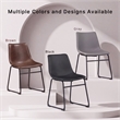 Ashley Furniture Centiar Faux Leather Dining Side Chair in Brown and Black