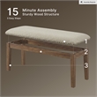 Signature Design by Ashley Moriville Upholstered Dining Bench in Beige